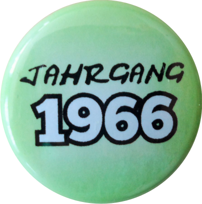 Geburtstagsbutton Jahrgang 1966 - grün